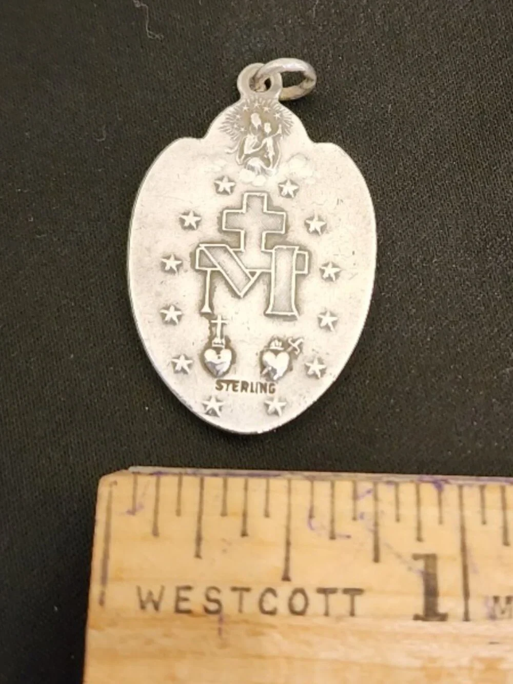 Vintage WWII Sterling Silver Miraculous Medal 